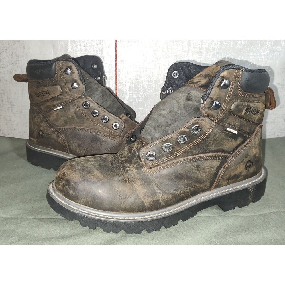 Wolverine Floorhand Waterproof Steel Toe Boots Sz 9.5M